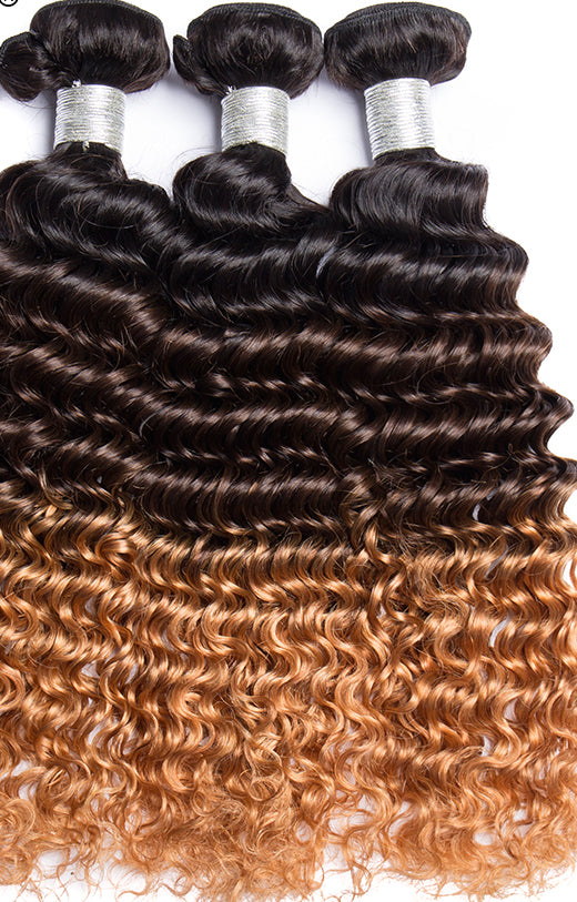 Ombre Hair Bundles Malaysian Deep Wave