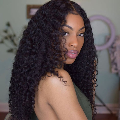 Malaysian kinky lace wig/ Perruque bouclé cheveux Malaysien