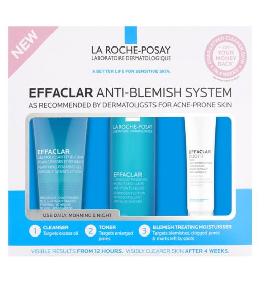 La Roche-Posay Effaclar 3-Step Anti-Blemish System skin care